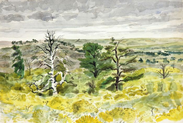 Paul Sharp - Mid 20th Century Watercolour, Frensham Common, Surrey