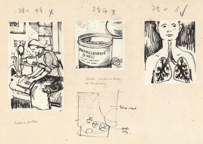Paul Sharp - Mid 20th Century Pen and Ink Drawing, Medical Studies