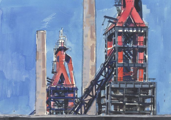 Paul Sharp - Mid 20th Century Watercolour, Industrial Site