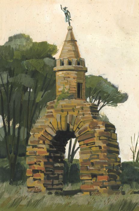 Paul Sharp - 1963 Gouache, Barwick Park, Somerset