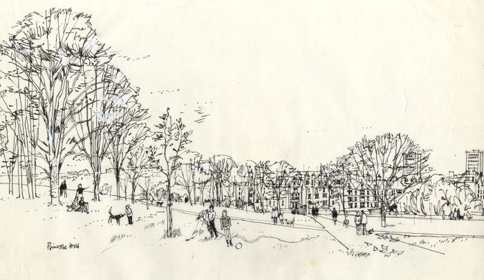 Paul Sharp - Mid 20th Century Pen and Ink Drawing, Primrose Hill, London