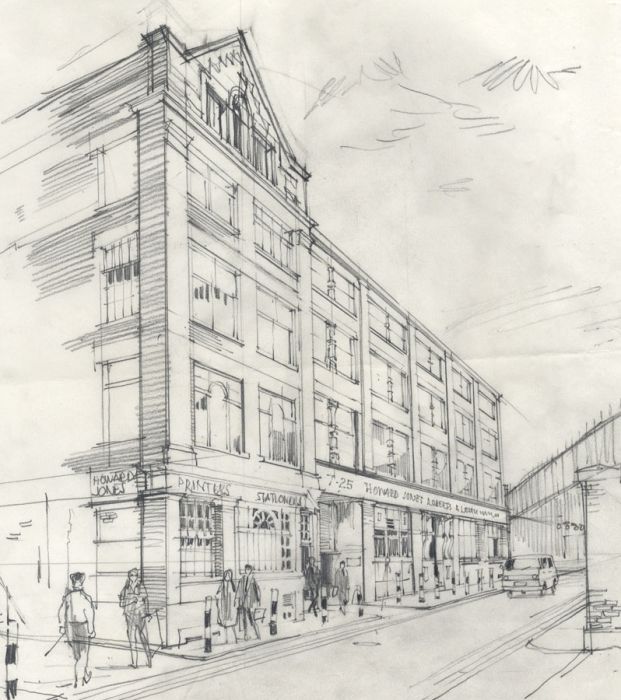 Paul Sharp - Mid 20th Century Graphite Drawing, Howard Jones Printers, London
