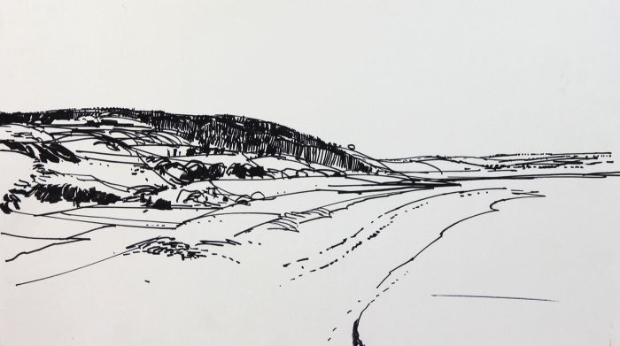 Paul Sharp - Mid 20th Century Pen and Ink Drawing, Landscape