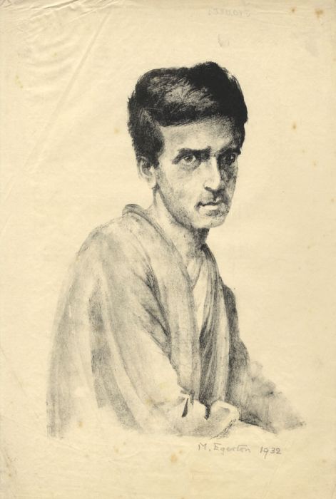 M. Egerton - 1932 Monotype, Portrait