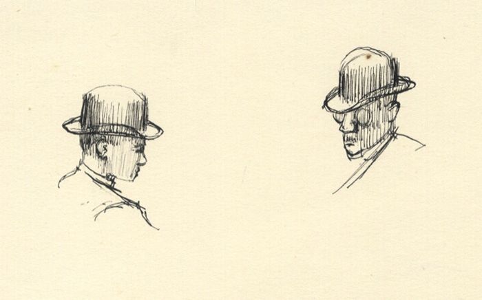 Frances Watt - Mid 20th Century Pen and Ink Drawing, Trader Sketches