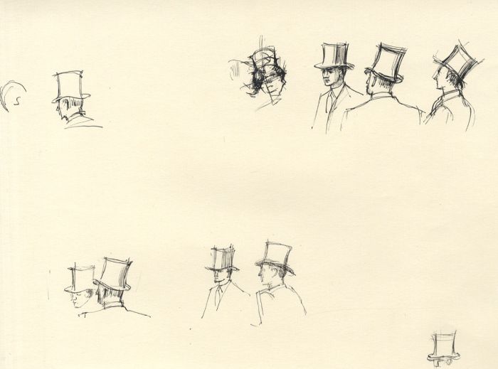 Frances Watt - Mid 20th Century Pen and Ink Drawing, Trader Sketches