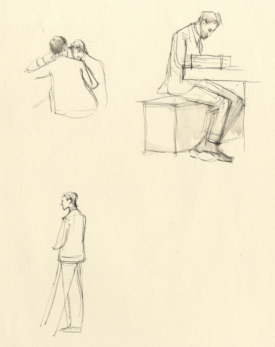 Frances Watt - Mid 20th Century Pen and Ink Drawing, Trader Sketches