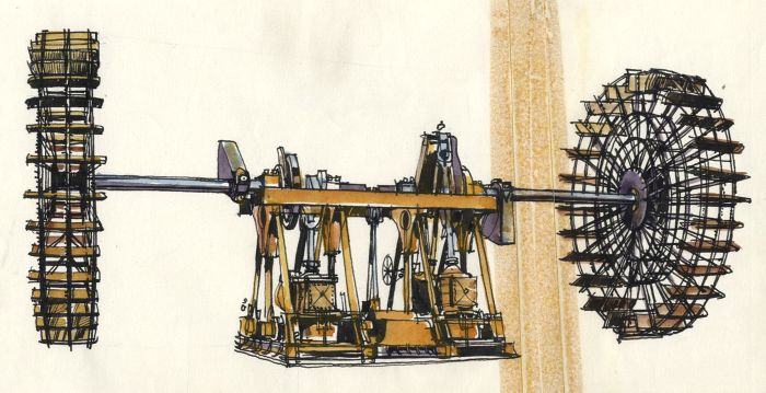 Paul Sharp - Mid 20th Century Watercolour, Machinery