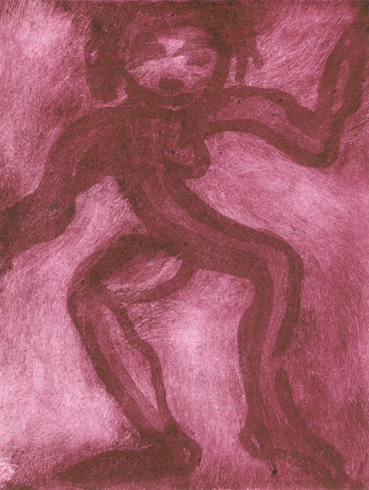 Joan Lewis - mk539 Contemporary Monotype, Dancing Woman