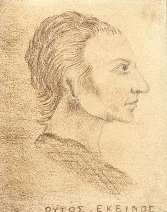 Early 20th Century Coloured Pencil - Portrait of Alexander Pope