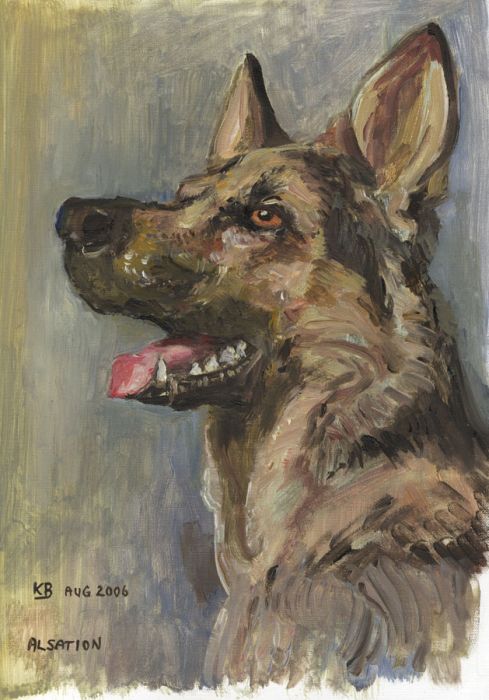 Keith Burtonshaw - 2006 Oil, Alsatian