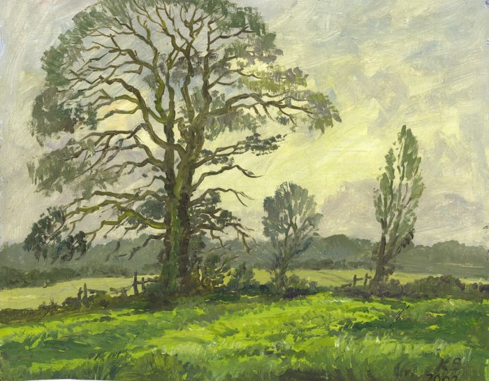 Keith Burtonshaw - 2002 Oil, Landscape, Kent