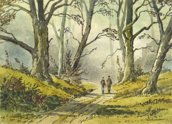 Keith Burtonshaw - 1990 Watercolour, March Sunlight