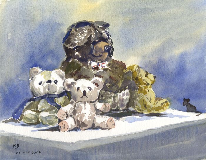 Keith Burtonshaw - 2006 Watercolour, Soft Toys