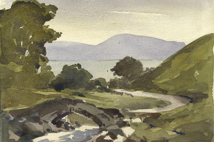 Keith Burtonshaw - Contemporary Watercolour, Ashness Bridge, Lake District