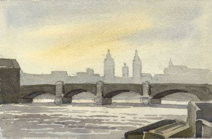 Keith Burtonshaw - Contemporary Watercolour, City Bridge