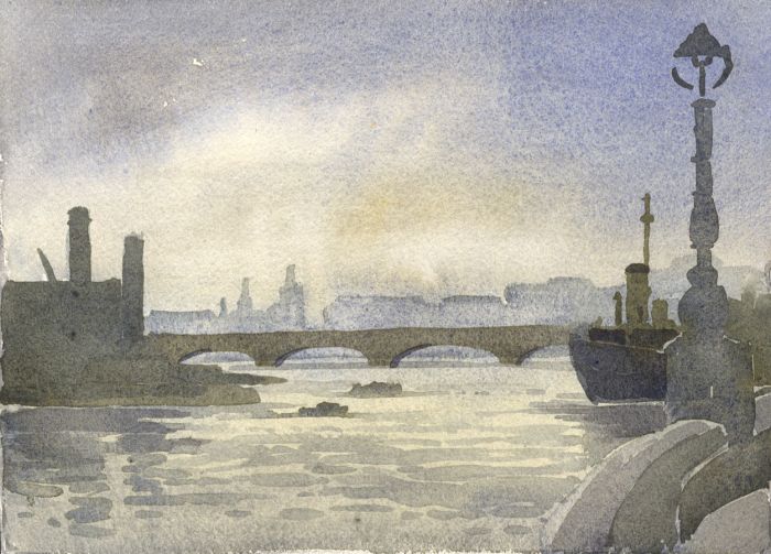 Keith Burtonshaw - Contemporary Watercolour, City Bridge