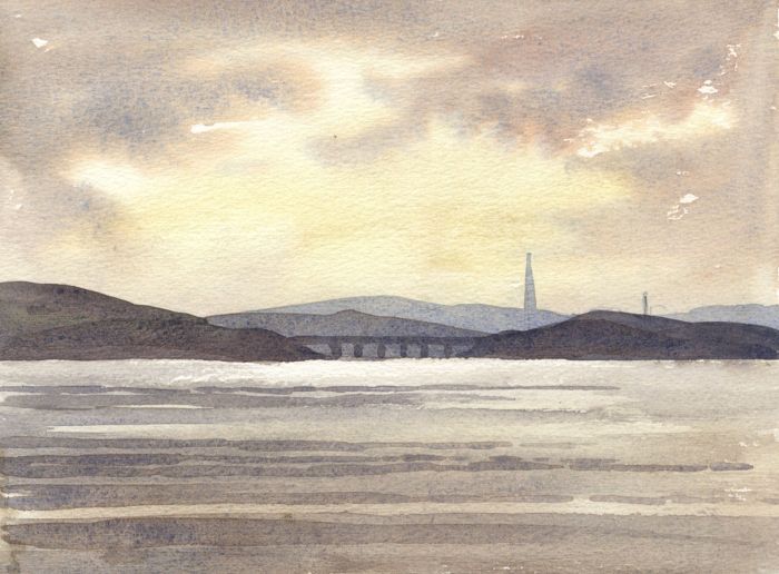 Keith Burtonshaw - Contemporary Watercolour, Distant Bridge