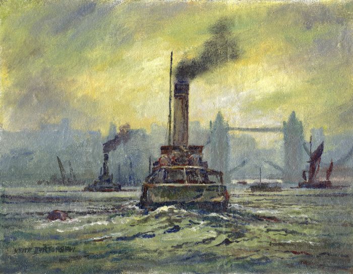Keith Burtonshaw - 2008 Oil, Thames Scene
