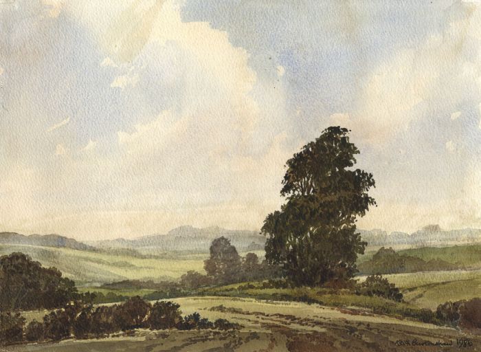 Keith Burtonshaw - 1986 Watercolour, Kent Landscape