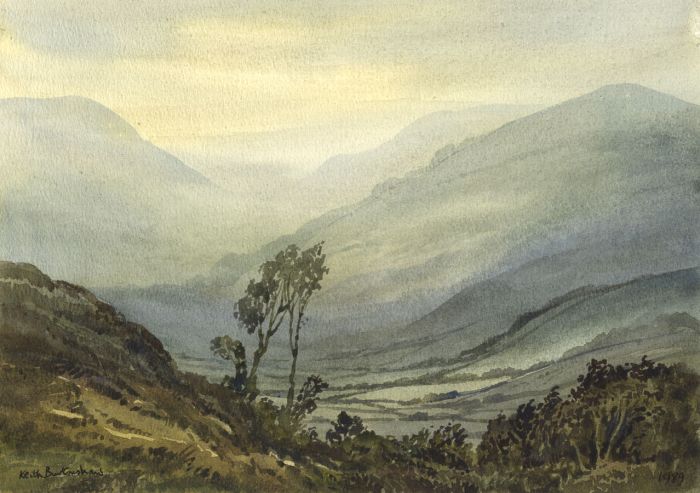 Keith Burtonshaw - 1989 Watercolour, Deepdale, Derbyshire