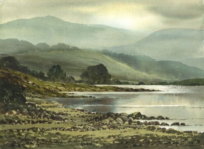 Keith Burtonshaw - 1990 Watercolour, Semerwater, Yorkshire