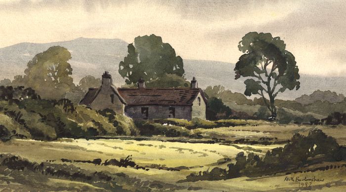 Keith Burtonshaw - 1987 Watercolour, Yorkshire Cottage