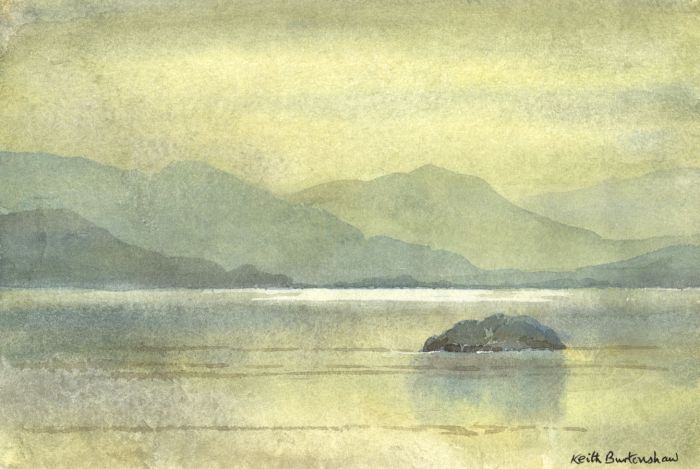 Keith Burtonshaw - Contemporary Watercolour, Derwent Water, Lake District