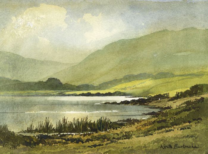 Keith Burtonshaw - 1991 Watercolour, Brothers Water, Lake District