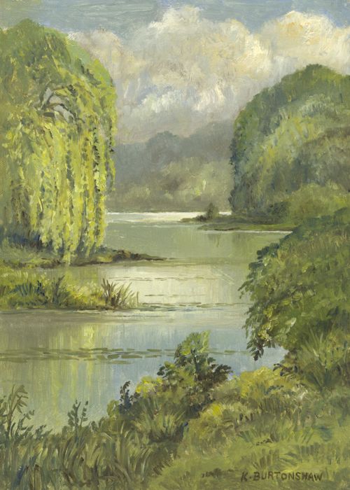 Keith Burtonshaw - 2002 Oil, River Landscape