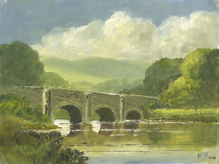Keith Burtonshaw - 2004 Oil, Amberley Bridge, Sussex
