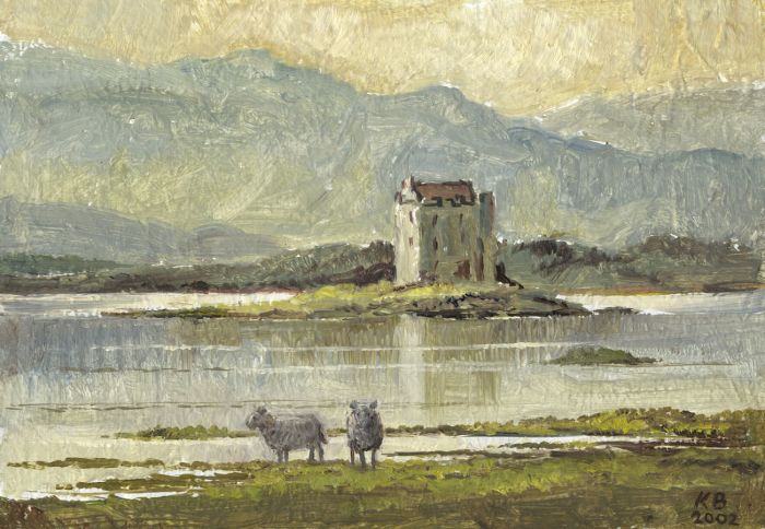 Keith Burtonshaw - 2002 Oil, Castle Stalker, Scotland