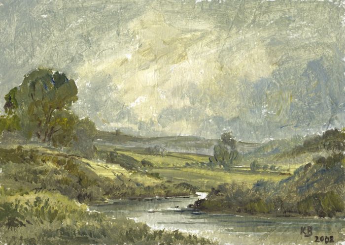 Keith Burtonshaw - 2002 Oil, Alfriston, Sussex
