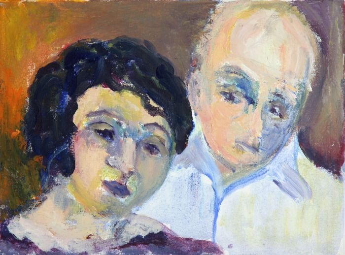 Joan Lewis - Contemporary Oil, Woman and Man