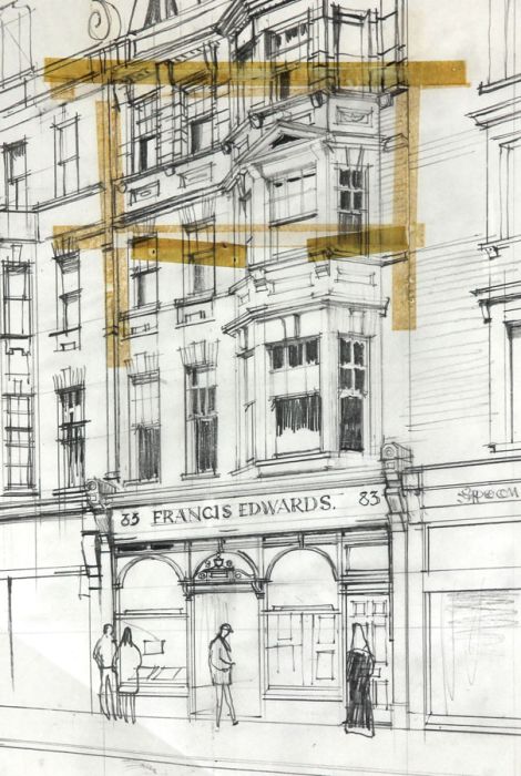 Paul Sharp - Mid 20th Century Graphite Drawing, Francis Edwards Bookshop, London