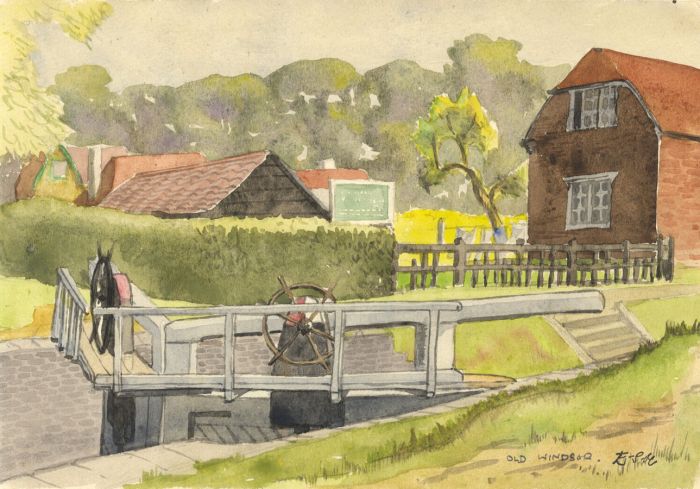 Elizabeth Scott-Moore - Double-Sided Mid 20th Century Watercolour, Old Windsor