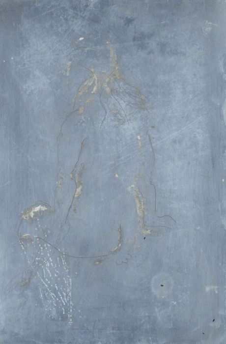 Joan Lewis - Original Etched Metal Plate Used for Etching 'Seated Nude'