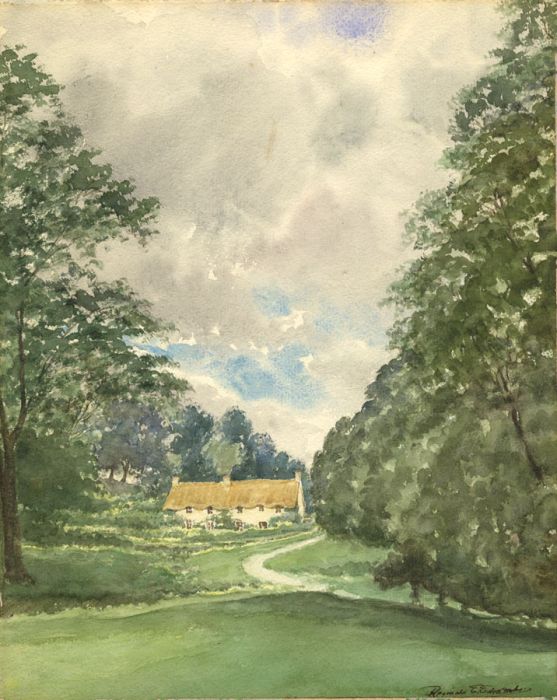 Reginald E. Edgecombe - Early 20th Century Watercolour, Thatched Cottages