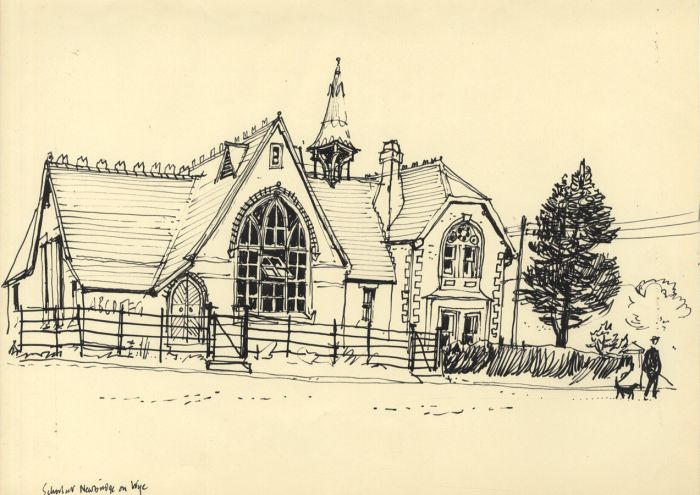 Paul Sharp - Mid 20th Century Pen and Ink Drawing, Scholar - Newbridge on Wye