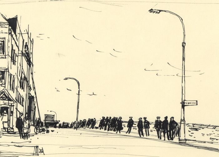 Paul Sharp - Mid 20th Century Pen and Ink Drawing, Milford Haven