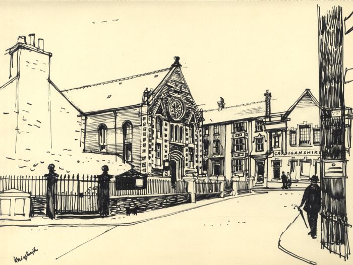 Paul Sharp - Mid 20th Century Pen and Ink Drawing, Aberystwyth