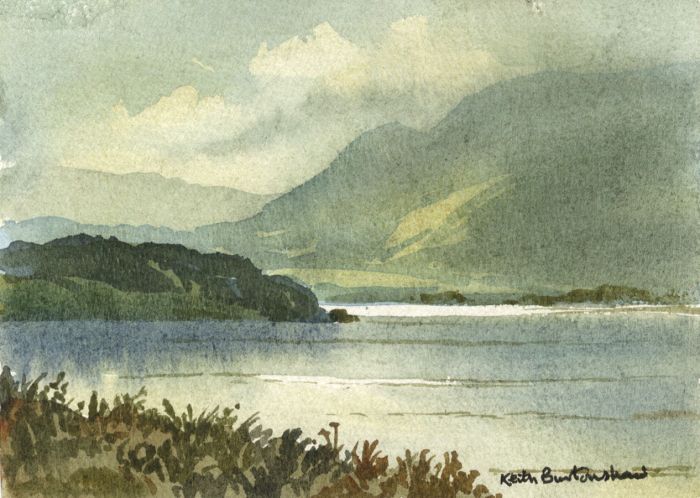 Keith Burtonshaw - Contemporary Watercolour, View of Lake