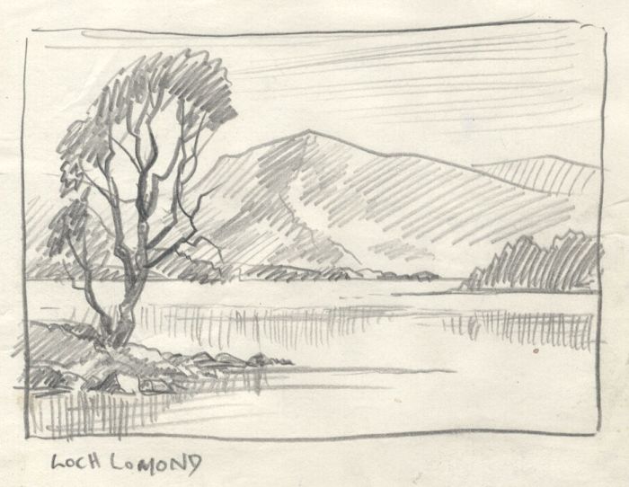 Keith Burtonshaw - Contemporary Graphite Drawing, Loch Lomond