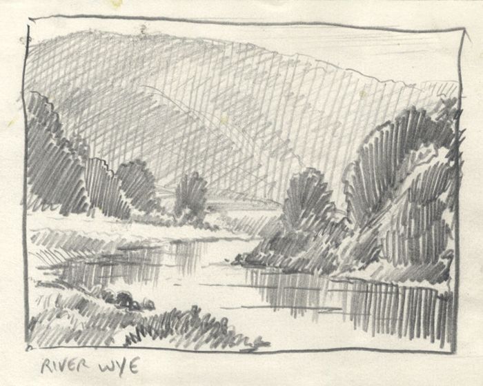 Keith Burtonshaw - Contemporary Graphite Drawing, River Wye