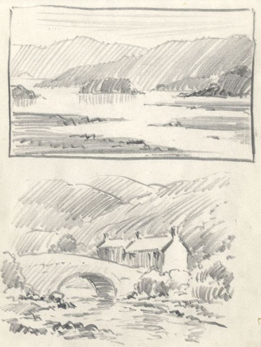 Keith Burtonshaw - Contemporary Graphite Drawing, Two Landscapes