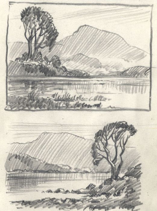 Keith Burtonshaw - Contemporary Graphite Drawing, Two Landscapes