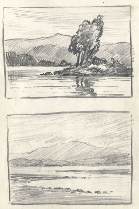 Keith Burtonshaw - Contemporary Graphite Drawing, Two Landscapes
