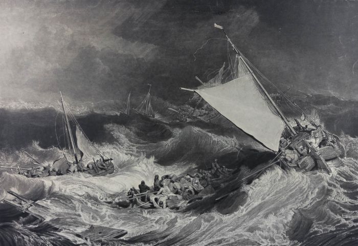 Charles Turner - 1832 Mezzotint, After J.M.W. Turner, A Shipwreck