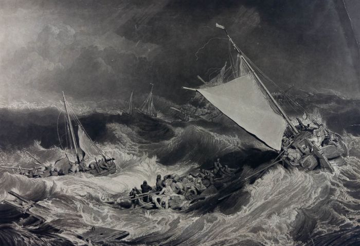 Charles Turner - 1832 Mezzotint, After J.M.W. Turner, A Shipwreck