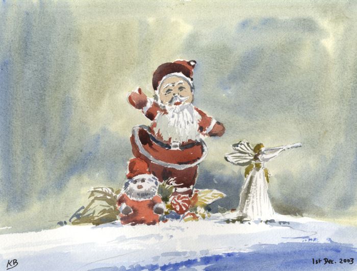 Keith Burtonshaw - 2003 Watercolour, Christmas Decoration